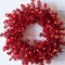 20” Lighted Red Wreath Pre-Lit Artificial Wreath for Holiday, Wall, or Door Décor